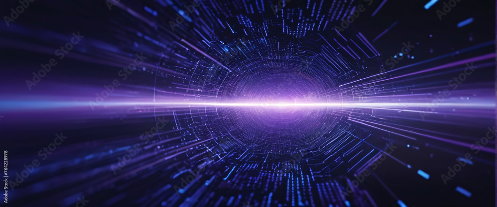Fototapeta premium abstract background of coding software for artificial intelligence, blue and violet tone