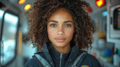 Close Up of Person With Curly Hair