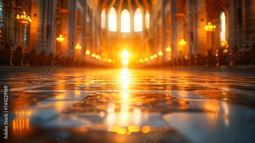 Sunlight Streaming Through Cathedral Windows