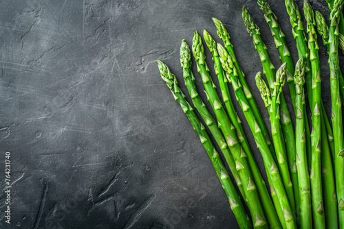 Bunch of fresh green asparagus spears. Generative AI