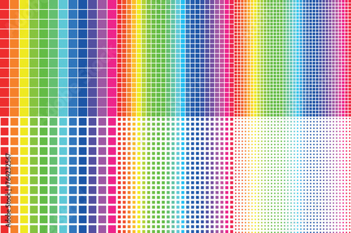 Rainbow square tiles seamless vector seamless pattern cheerful bright funky feel