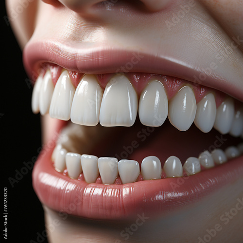 a pile of white teeth, ad compaign style сreated with Generative Ai photo