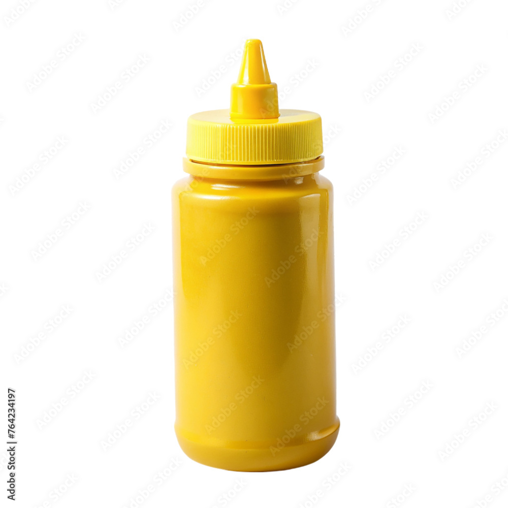 Yellow mustard bottle . isolated on transparent background. Yellow mustard bottle . isolated on transparent background.