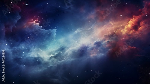 Cosmic Symphony: A Vibrant and Swirling Space Galaxy Cloud  © Huzaifa