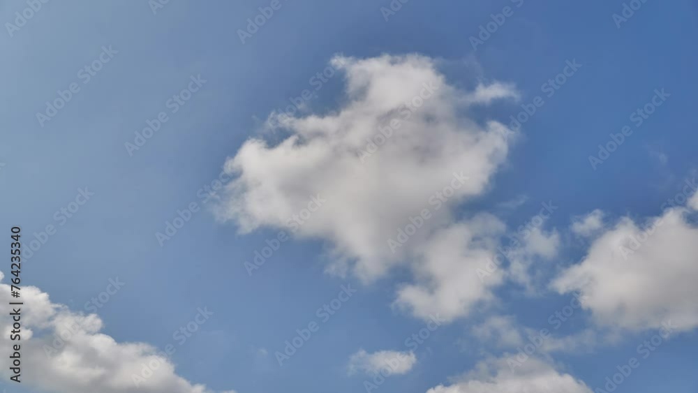Timelapse of white clouds against a blue sky. Climate change. Weather forecast Timelapse of white clouds against a blue sky. Climate change. Weather forecast