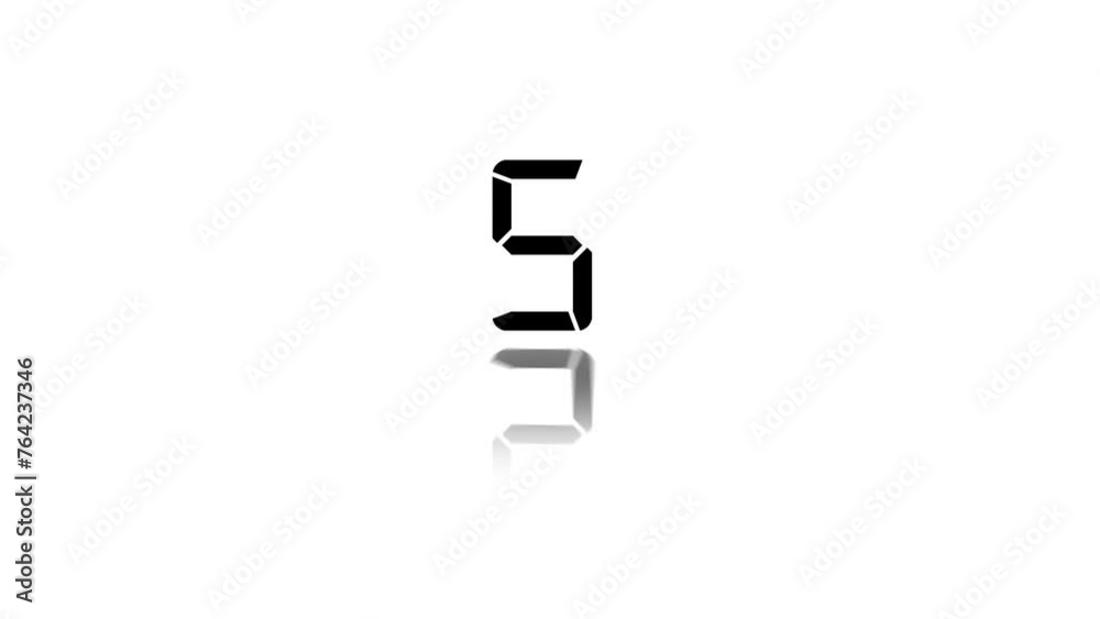 10 seconds countdown timer animated on a black background.