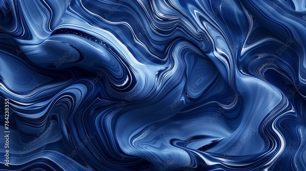 Obraz premium Sapphire Whorls: A High-Definition Abstract Background Illustrating the Sublime Beauty of Blue Marble Ink Textures, Flowing Like Rivers Through a Canvas of Stone.