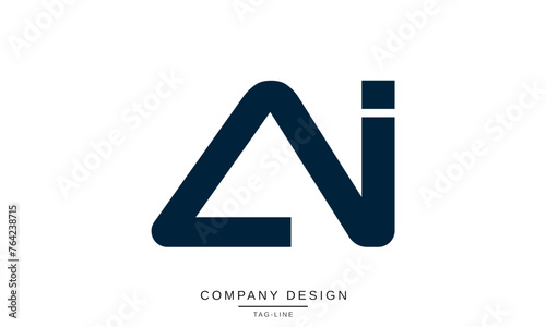 AI, IA Abstract Letters Logo Monogram Design Vector Symbol