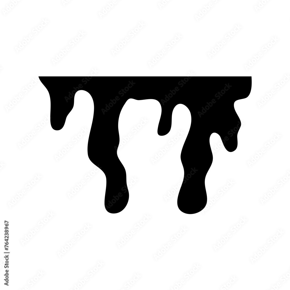Drip paint. Drip paint silhouette. Set of dripping liquid. Vector illustration Drip paint. Drip paint silhouette. Set of dripping liquid. Vector illustration