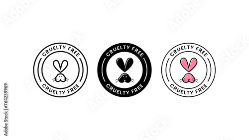 Cruelty free icon. Cruelty free black outline. Thin line icon of Cruelty free icon. not tested on animals icon. 