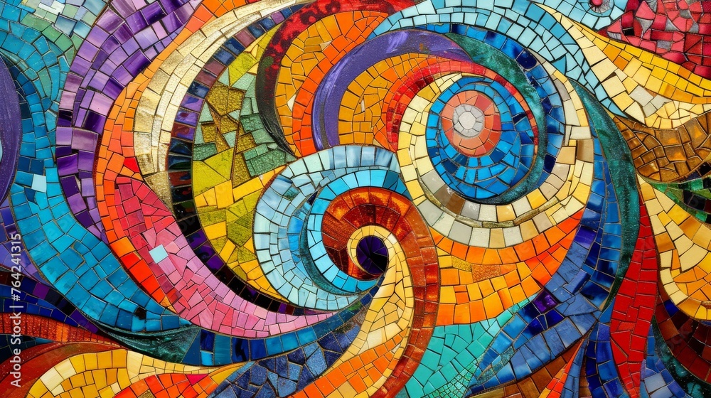 Multicolored Abstract Design Painting Multicolored Abstract Design Painting