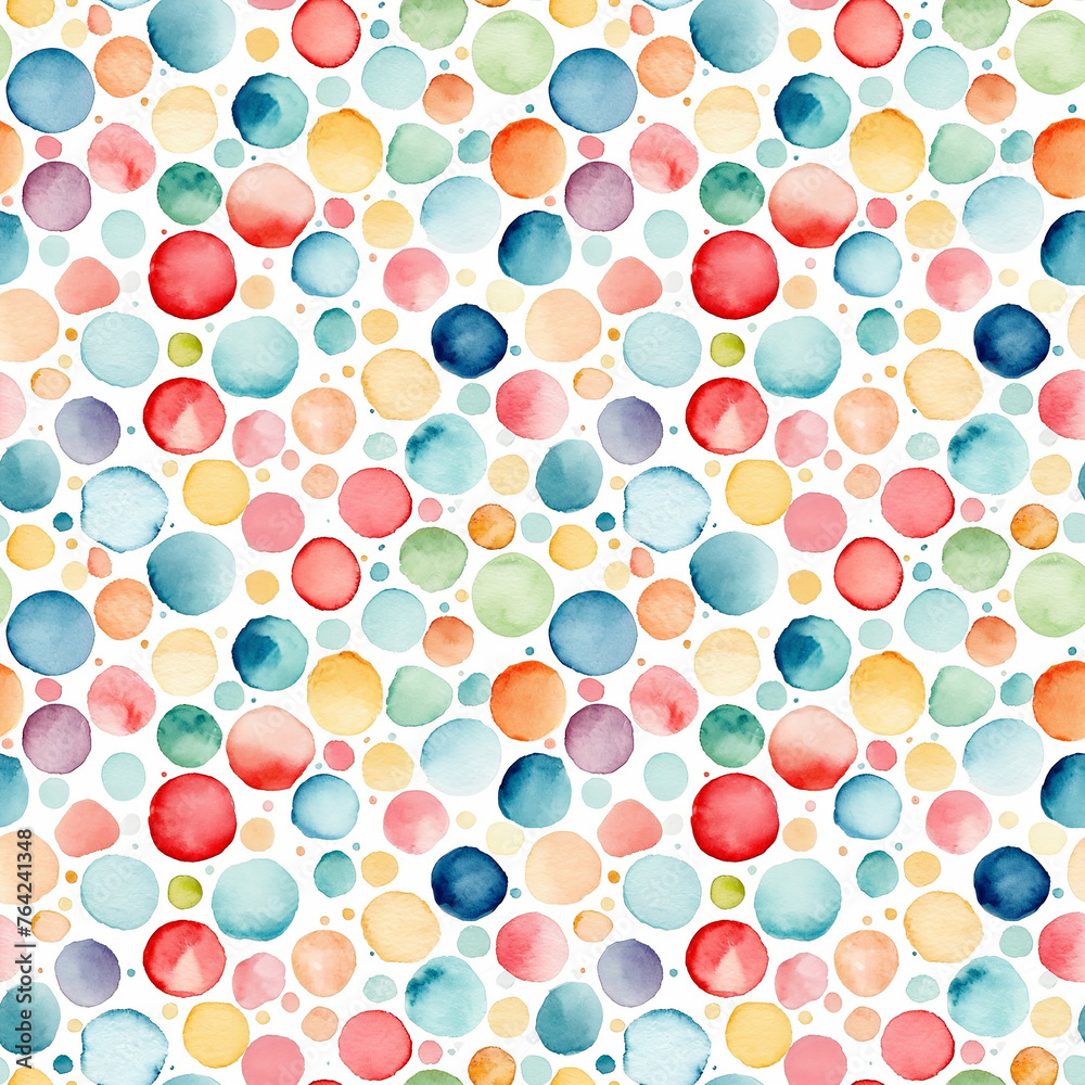 Seamless abstract watercolor geometric pattern