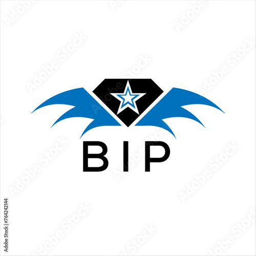 BIP letter logo. technology icon blue image on white background. BIP Monogram logo design for entrepreneur and business. BIP best icon.	
