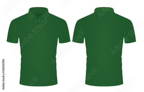 Green  t shirt template. vector illustration