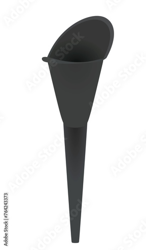 Grey  plastic funnel. vector illustration