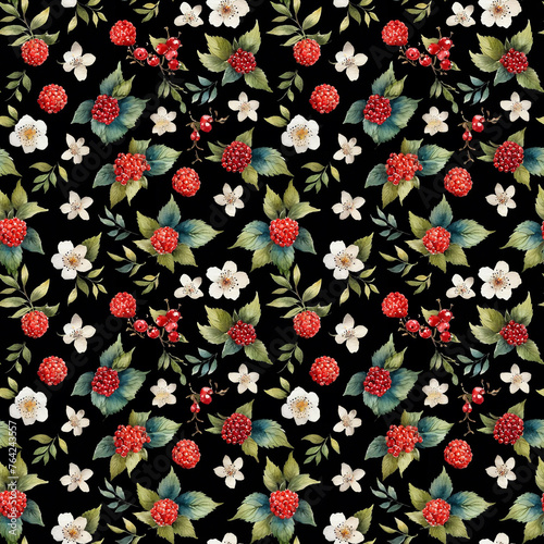 Wallpaper Mural Seamless abstract watercolor natural plant pattern Torontodigital.ca
