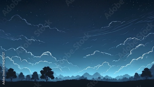 night nature background with copy space, space for text and design 