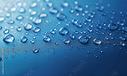 Macro photography of raindrops on glass with bokeh lights. Abstract water droplets background for design and art