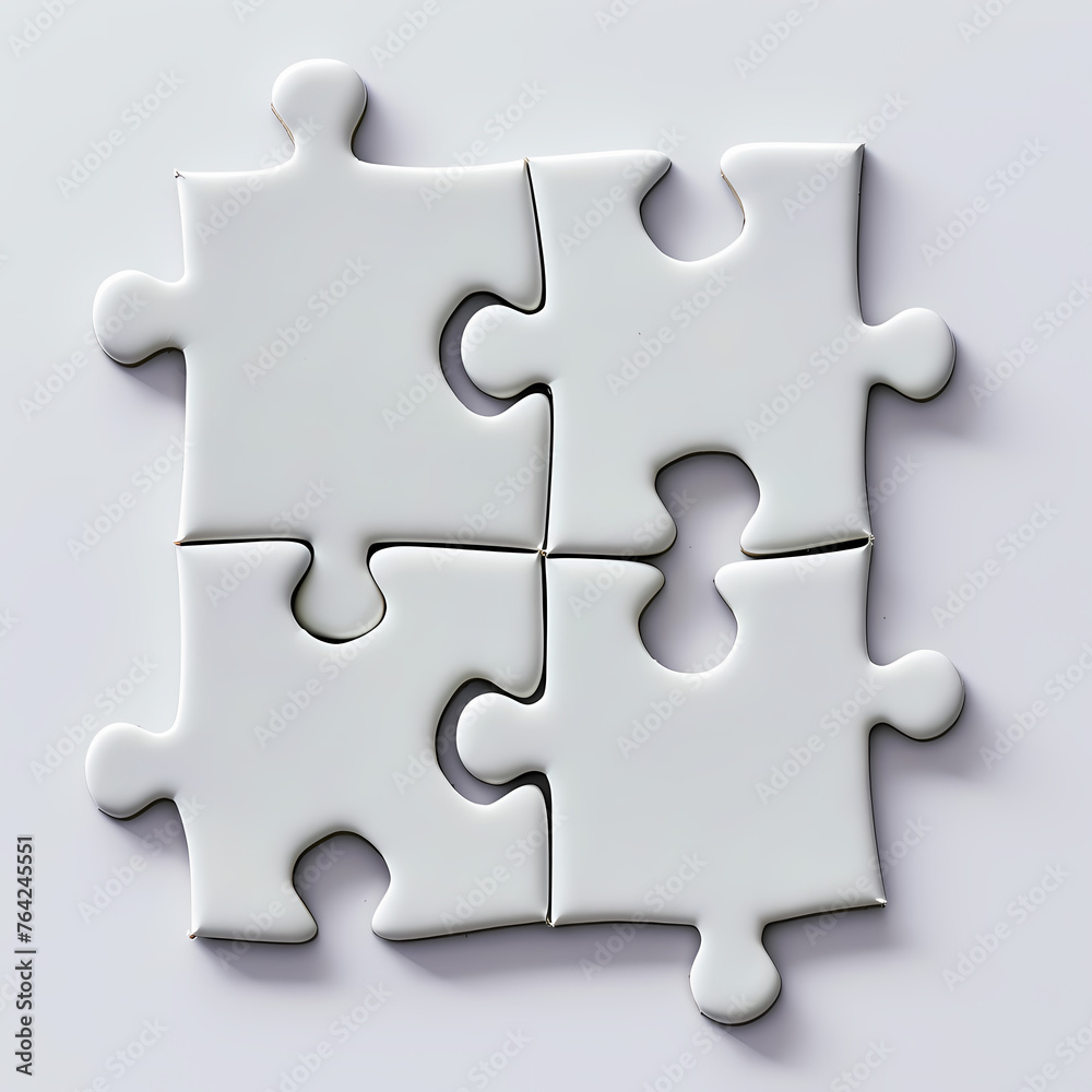 Unity in Diversity: Interlocking White Puzzle Pieces Unity in Diversity: Interlocking White Puzzle Pieces