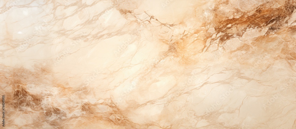 Obraz premium Brown and white marble wall close-up