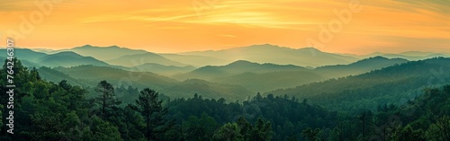Majestic Mountain Range and Trees © BrandwayArt