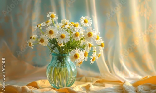 Chamomile bouquet in a vase