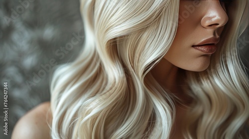 Close-Up of Womans Blonde Hair
