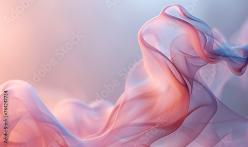Abstract flowing smoke waves with pastel gradient colors. Surreal background design for wallpaper and artistic concepts