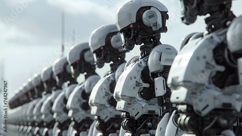 AI-Controlled Robot Soldiers at Advanced Military Base