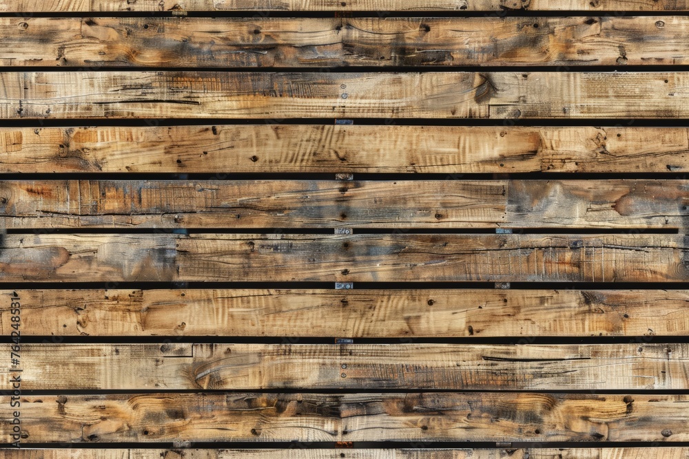 Obraz premium Close-Up of Wooden Plank Wall