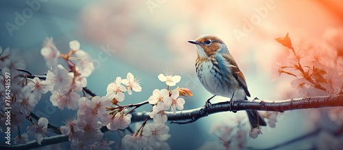 A bird perched on a tree branch © Ilgun