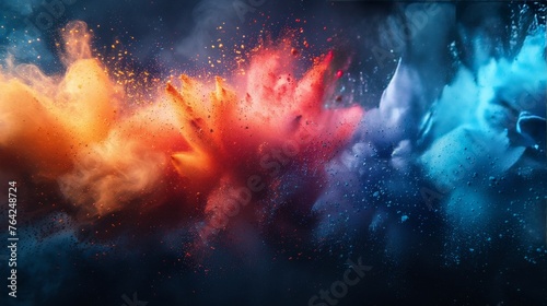 Floating Colored Smokes in the Air