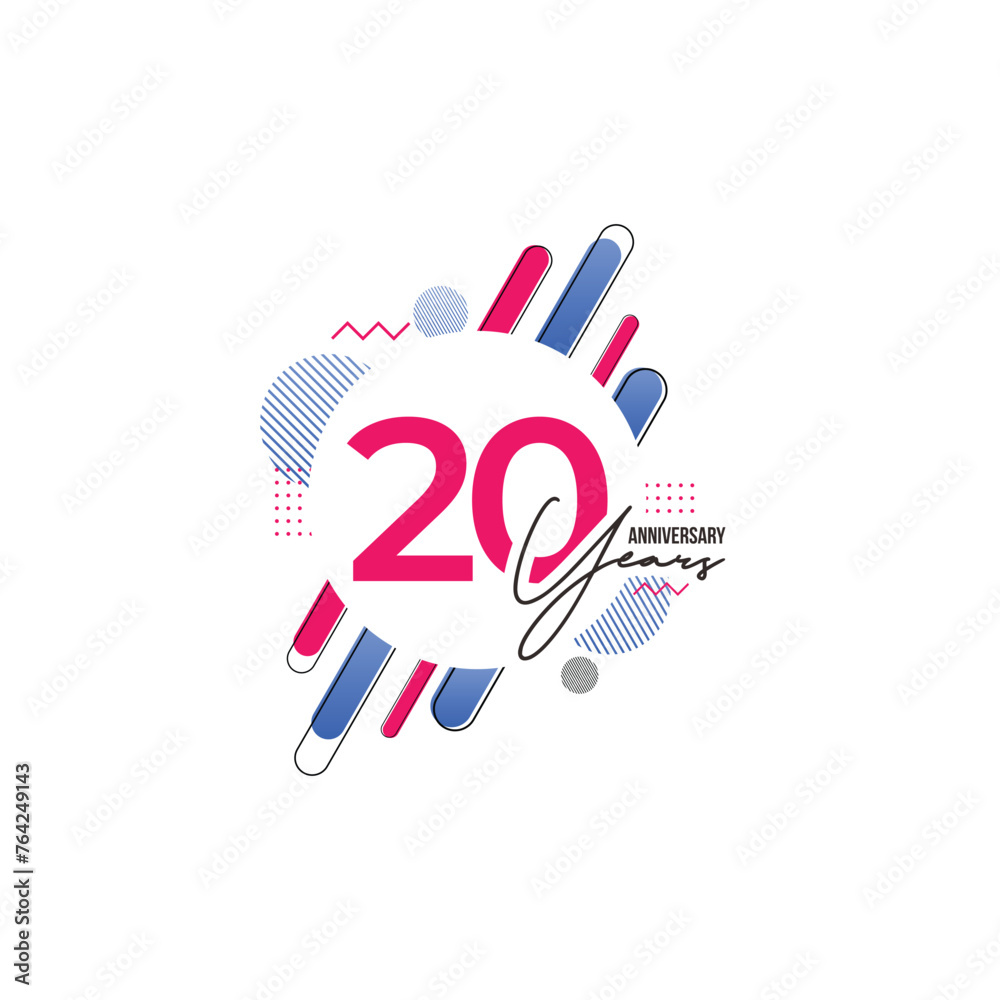 Vector Anniversary Celebration Year Numbers 20 Vector Anniversary Celebration Year Numbers 20