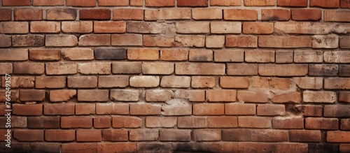 Close-up of hole in brick wall with textured background