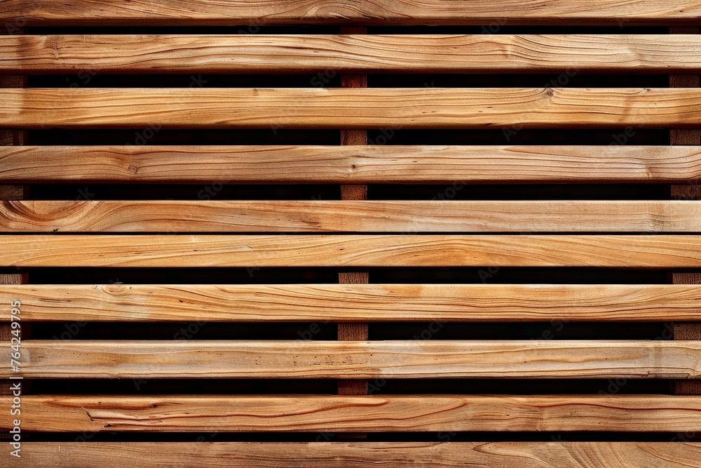 Close-Up of Wooden Slatted Surface