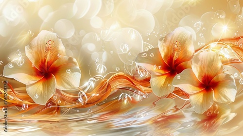 Close Up of Pink Flowers on White Background