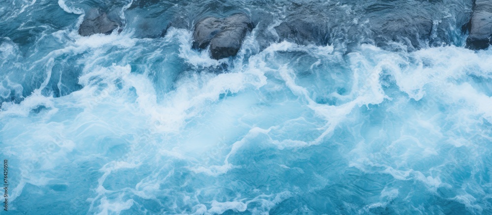 Rocks in a body of water Rocks in a body of water