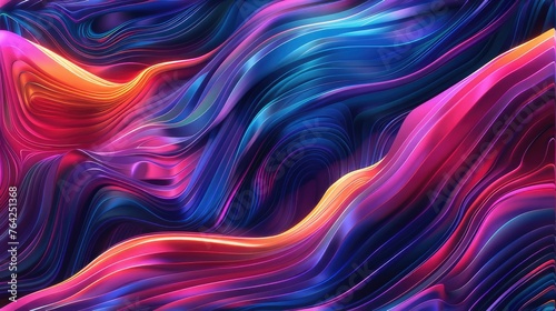 a mesmerizing background adorned with colorful wavy lines, seamlessly blending to create a captivating and seamless backdrop.