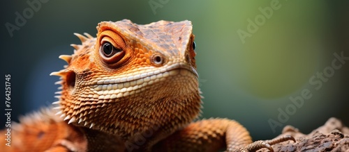 Close up of a lizard with a big eye