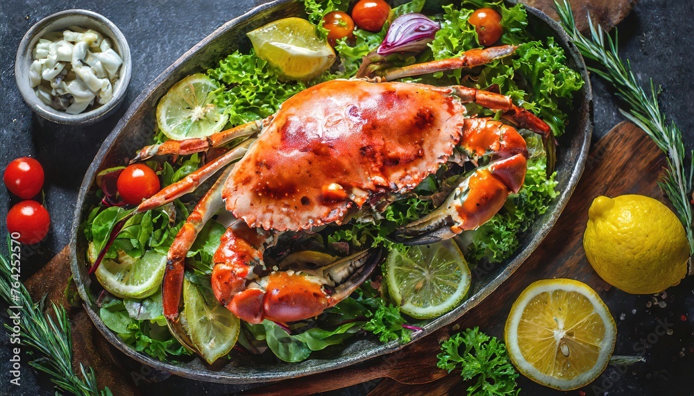 food Seafood salmon crab fish shrimps lobster tuna amazing photo shoots of delicious menus, natural, background top view, closeup, delicious food Seafood salmon crab fish shrimps lobster tuna amazing photo shoots of delicious menus, natural, background top view, closeup, delicious