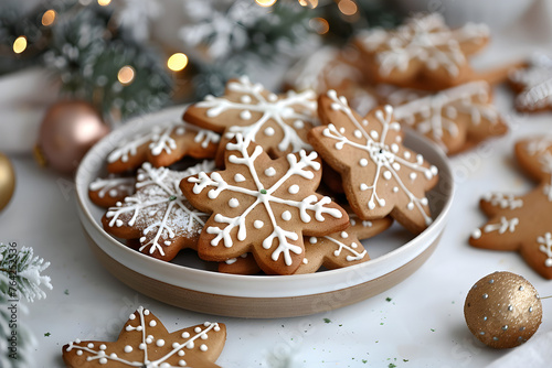 Christmas gingerbread cookies for holiday celebrations and festive decorations.