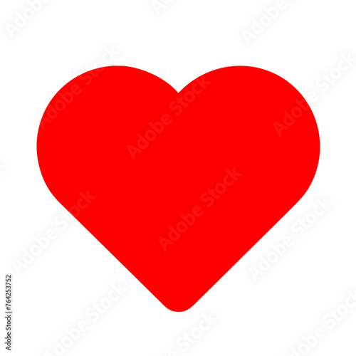 Free Download Red heart love icon vector silhouette graphic element symbol clipart illustration on a Transparent Background - GFXLoad