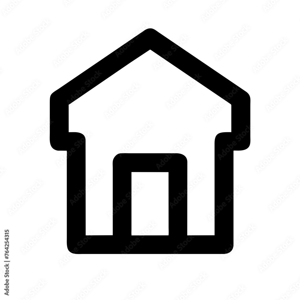 house icon vector silhouette graphic element symbol clipart illustration on a Transparent Background