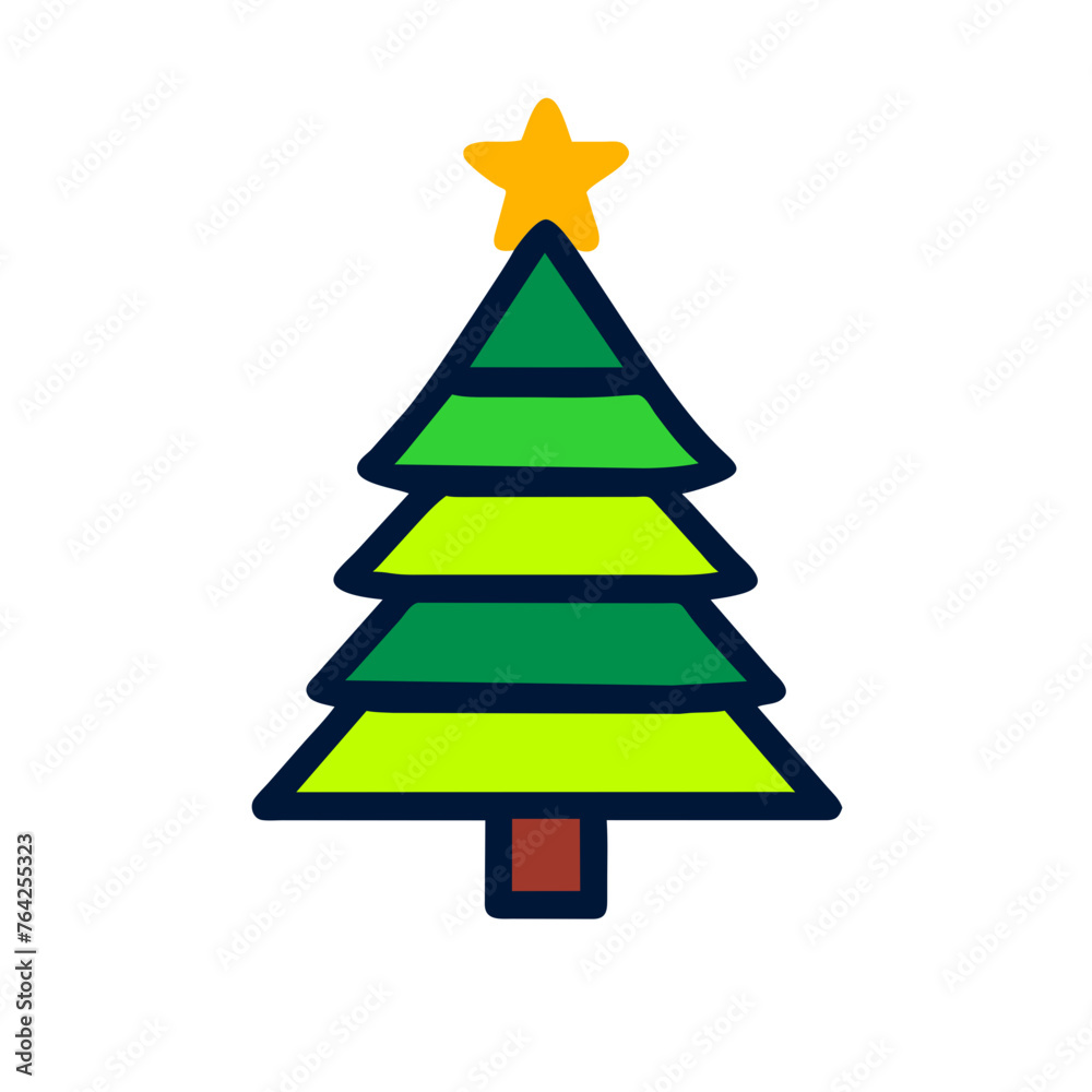 Christmas tree icon vector symbol element illustration on a Transparent Background Christmas tree icon vector symbol element illustration on a Transparent Background