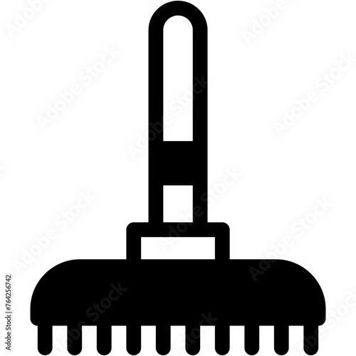 gardening, grass, rake, tool, work Icon