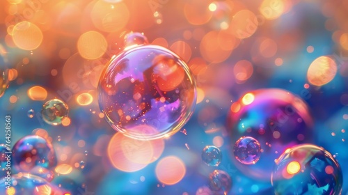 Floating Soap Bubbles