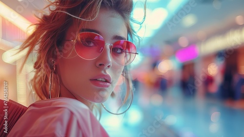 Woman in Red Dress Carrying Red Bag