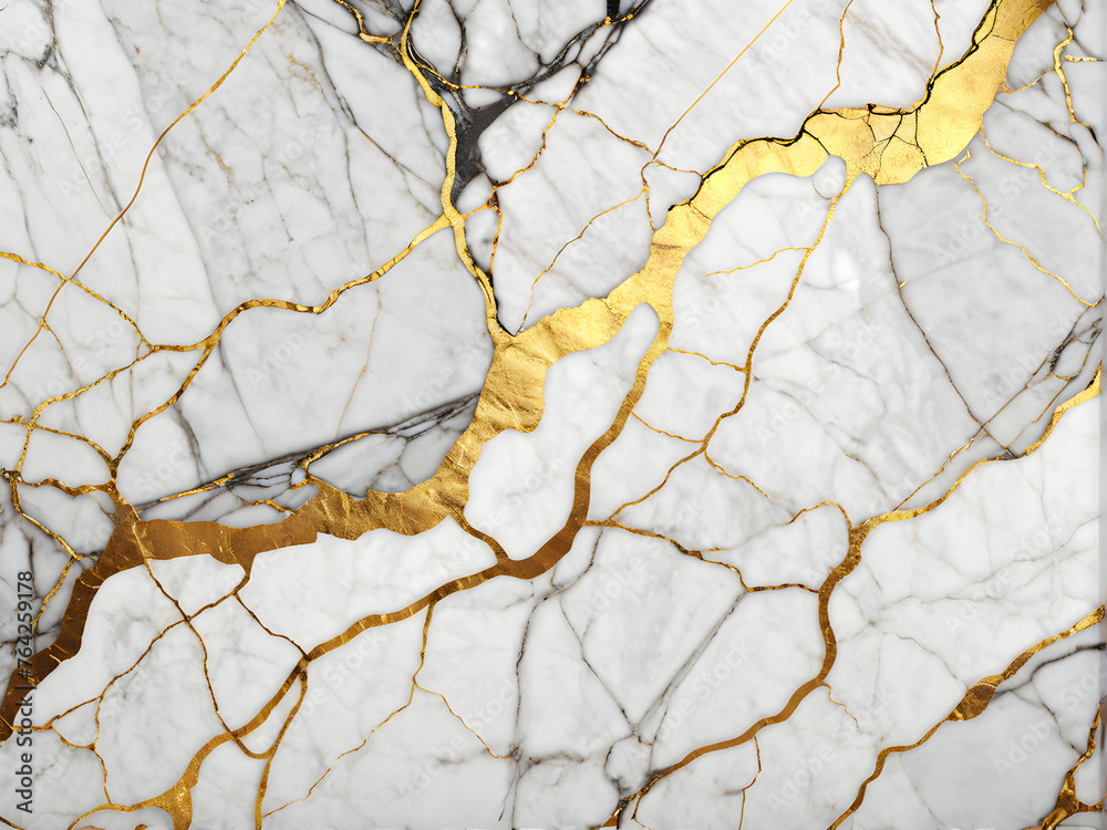 Golden Elegance: Marble Background with Metallic Veins. generative AI Golden Elegance: Marble Background with Metallic Veins. generative AI