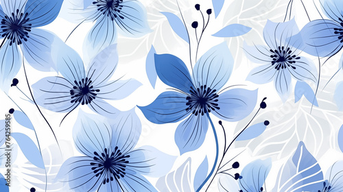 Flores azuis - Fundo de tela photo
