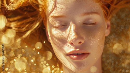Close Up of Woman With Freckles on Face